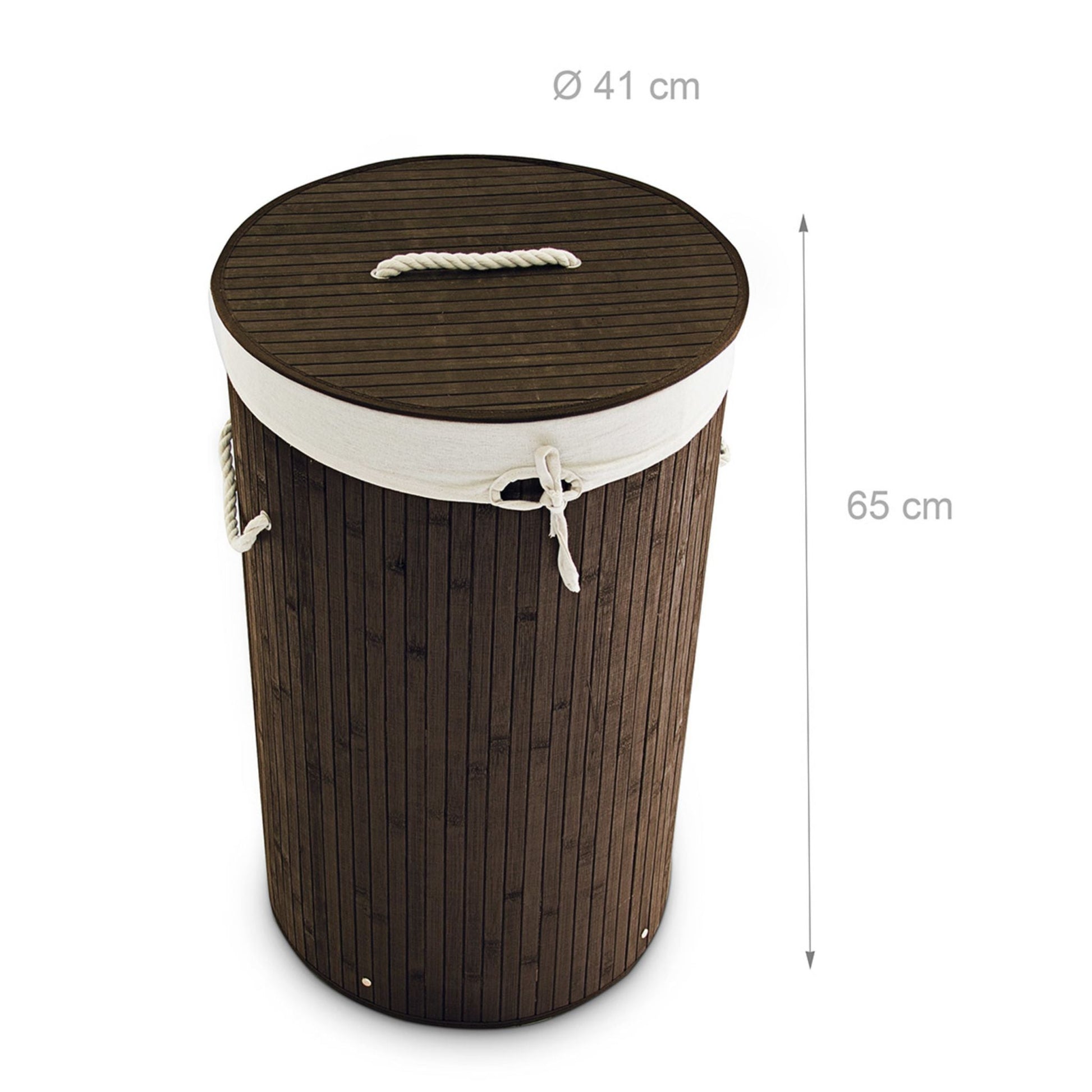 RelaxDays Round Bamboo Hamper - Bamboo Bathrooms