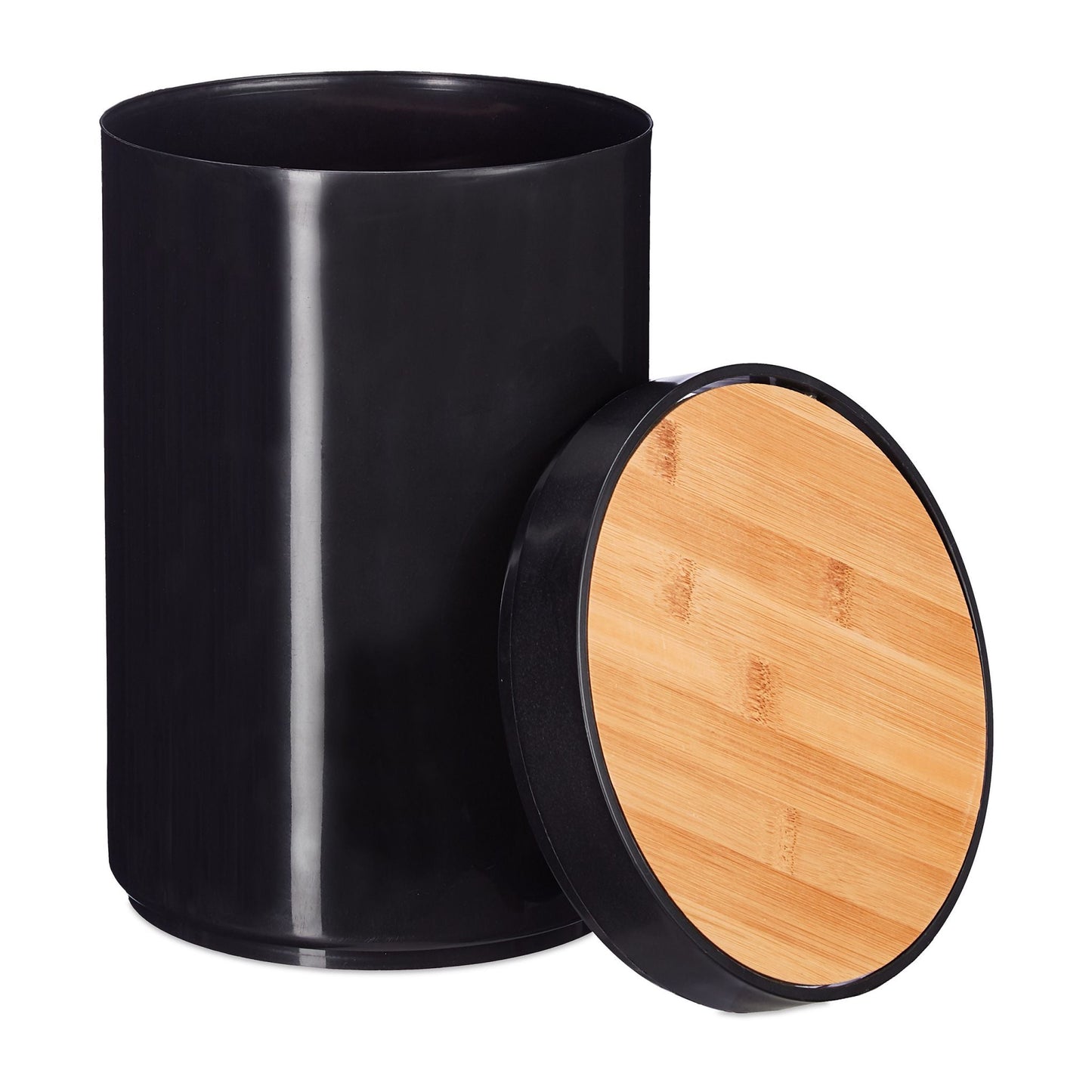 RelaxDays Sanitary Bin with Swinging Bamboo Lid - Bamboo Bathrooms