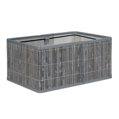 RelaxDays Set of 6 Bamboo Storage Baskets - Bamboo Bathrooms