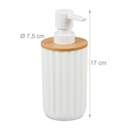 RelaxDays Soap Dispenser with Bamboo Decor - Bamboo Bathrooms