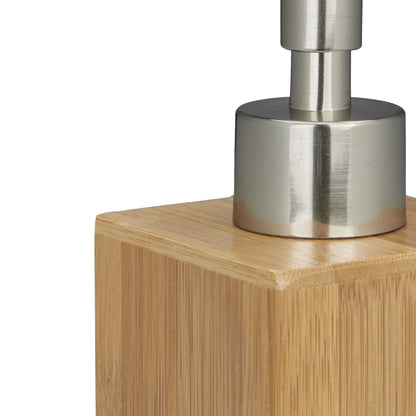 RelaxDays Square Bamboo Soap Dispenser - Bamboo Bathrooms