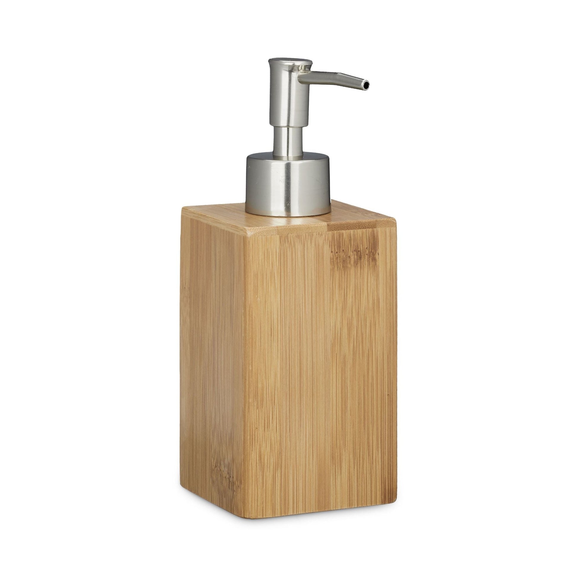 RelaxDays Square Bamboo Soap Dispenser - Bamboo Bathrooms