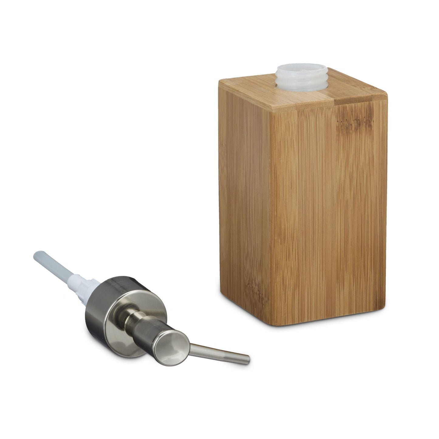 RelaxDays Square Bamboo Soap Dispenser - Bamboo Bathrooms