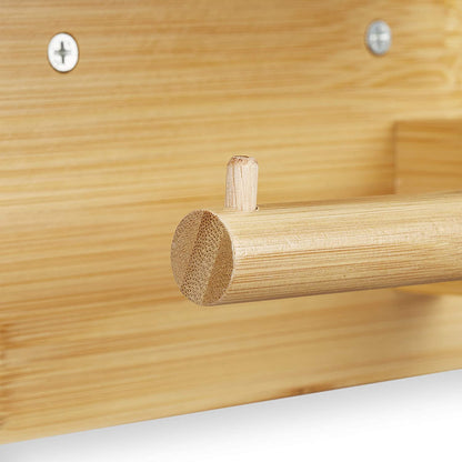 Relaxdays Toilet Roll Holder and Shelf - Bamboo Bathrooms