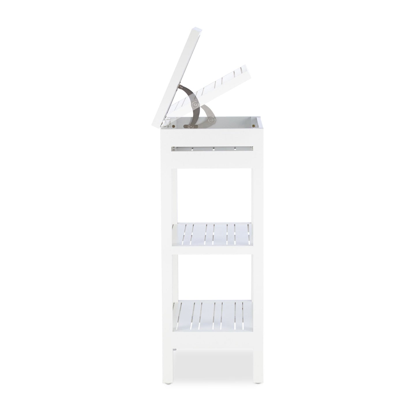 RelaxDays White Bamboo Standing Shelf - Bamboo Bathrooms