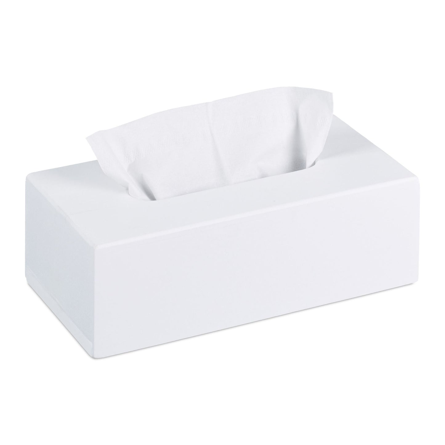 Relaxdays White Bamboo Tissue Box - Bamboo Bathrooms