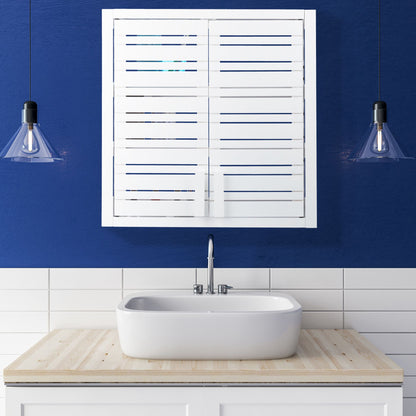 RelaxDays White Bamboo Wall Shelf - Bamboo Bathrooms