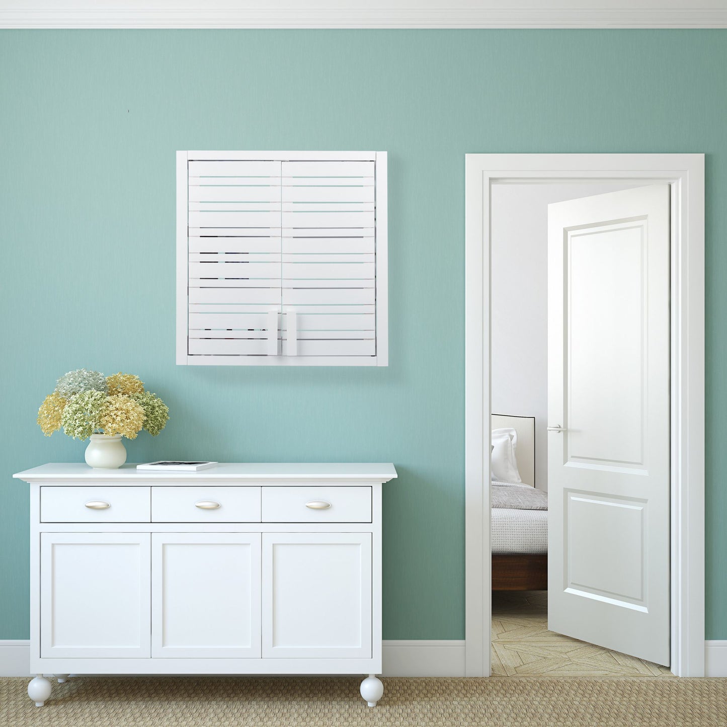 RelaxDays White Bamboo Wall Shelf - Bamboo Bathrooms