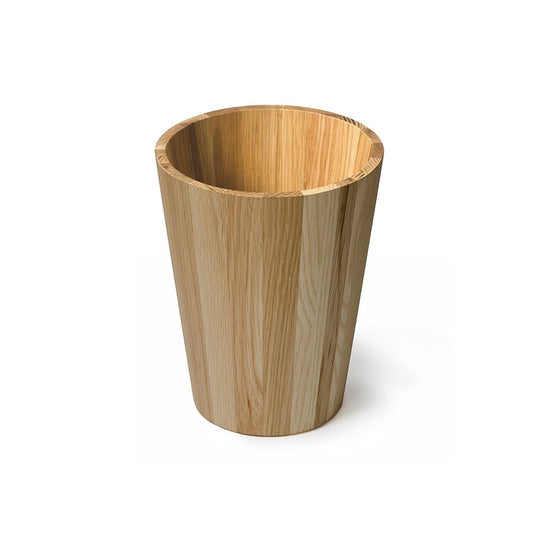 Round Wooden Bin - Natural Oak - Bamboo Bathrooms