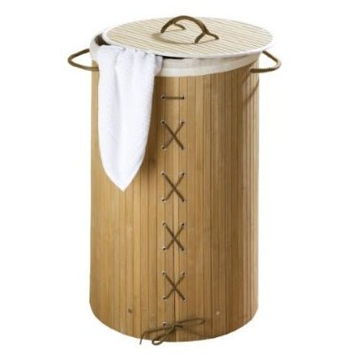 Wenko Bamboo Laundry Bin - Bamboo Bathrooms