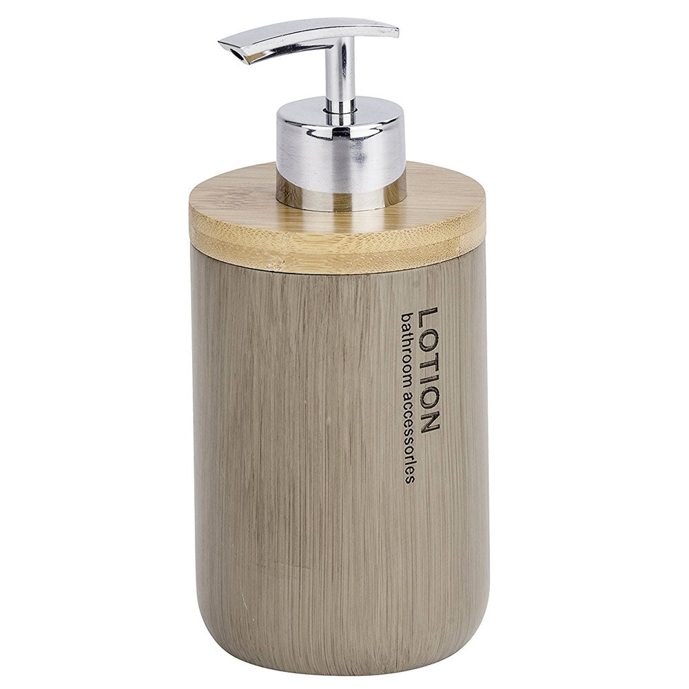 Wenko Palo Taupe Bamboo Soap Dispenser - Bamboo Bathrooms