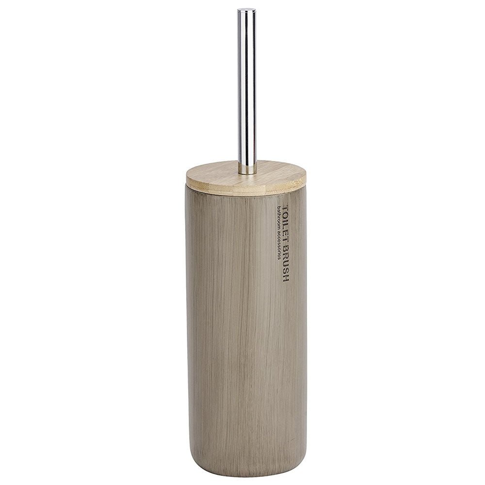 Wenko Palo Taupe Bamboo Toilet Brush - Bamboo Bathrooms