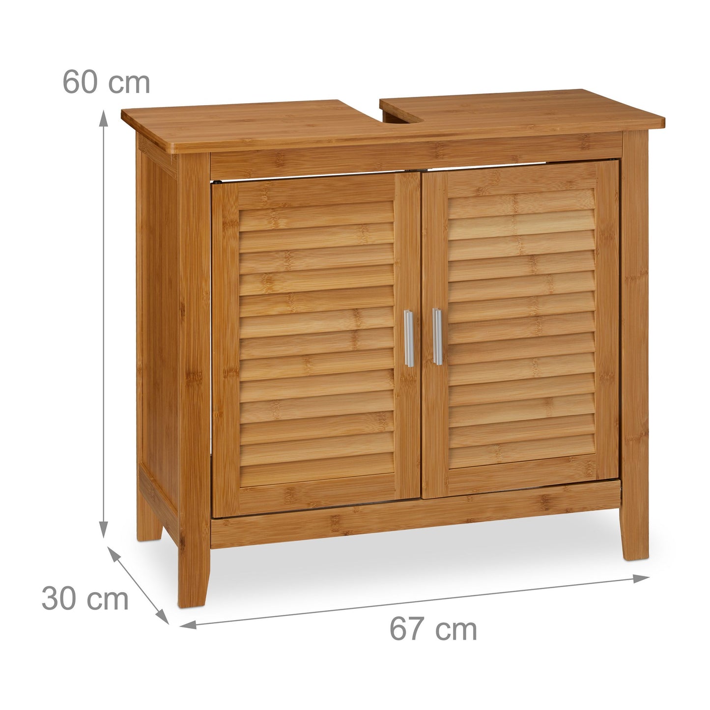 RelaxDays Basin Floor Cabinet LAMELL Bamboo Bamboo Bathrooms