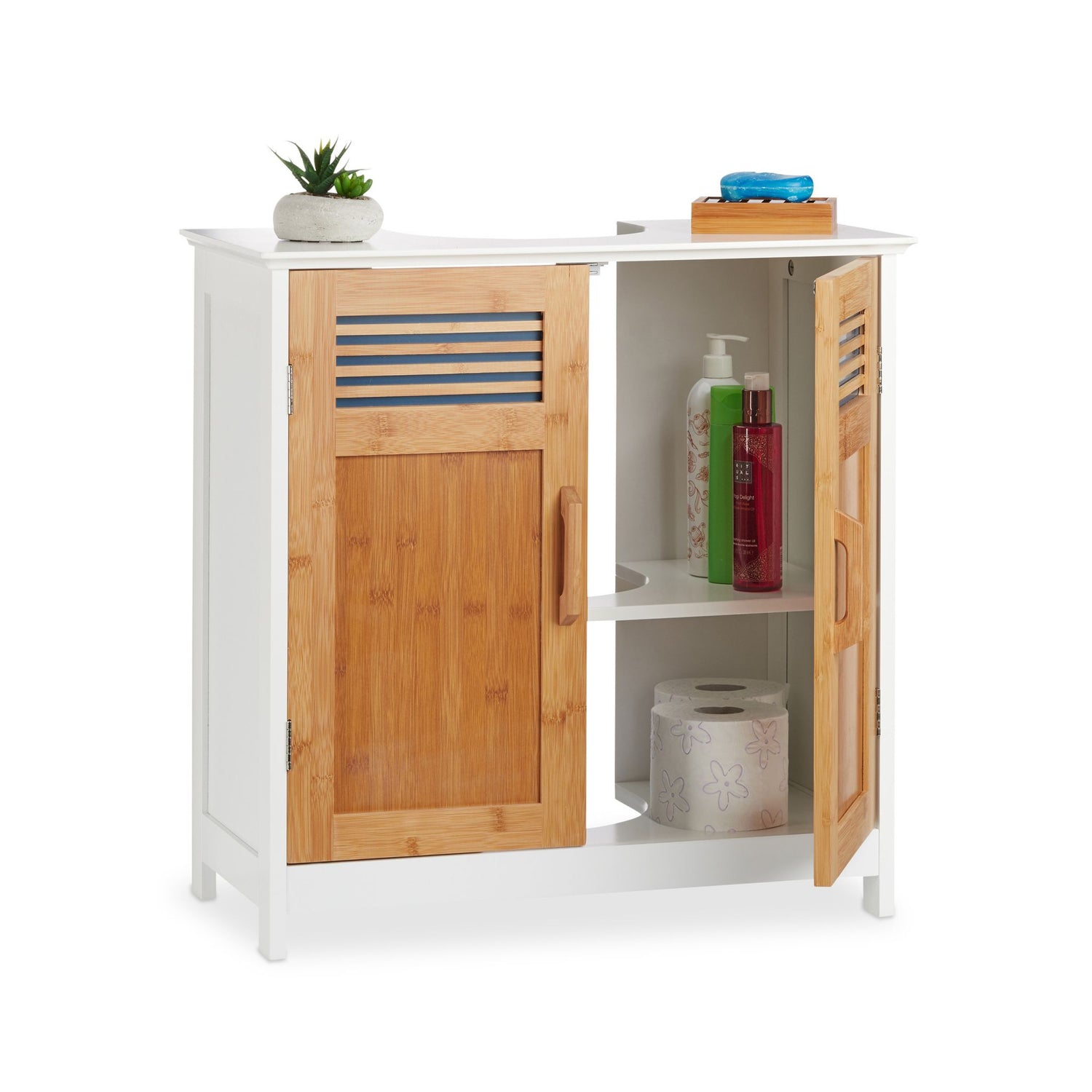 RelaxDays Under-Basin Cabinet with Bamboo Doors Bamboo Bathrooms