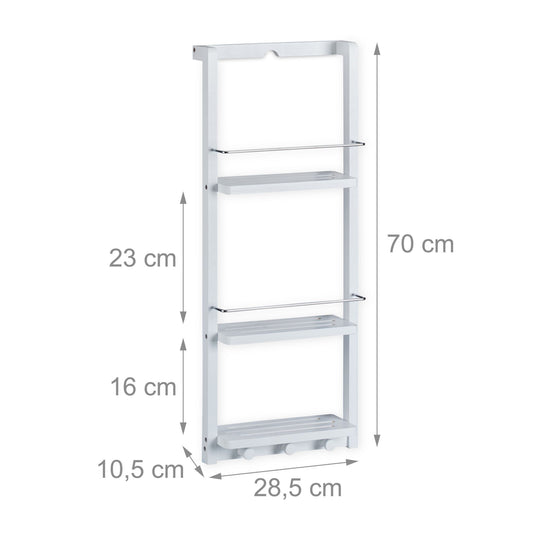 Relaxdays White Bamboo Shower Caddy