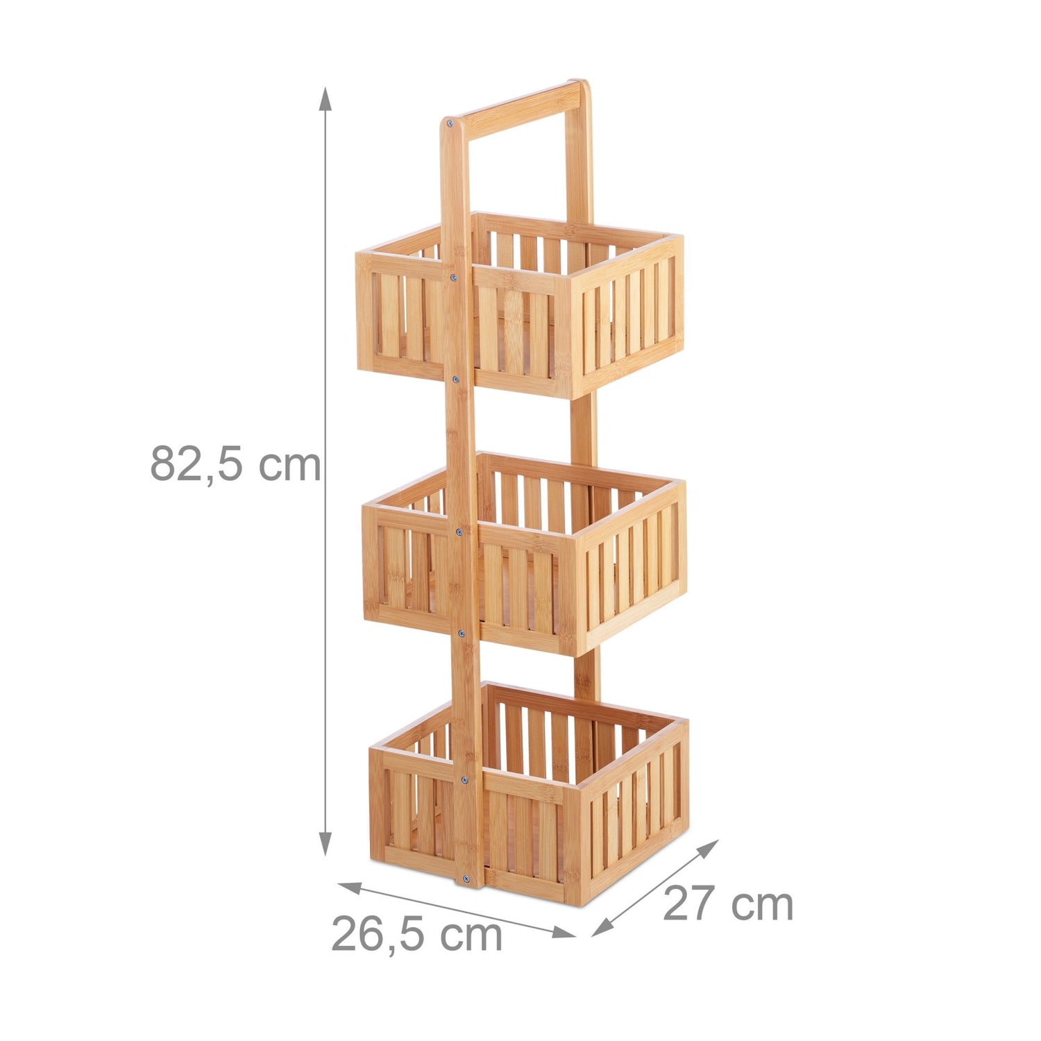 RelaxDays 3-Tier Bamboo Shower Caddy Bamboo Bathrooms