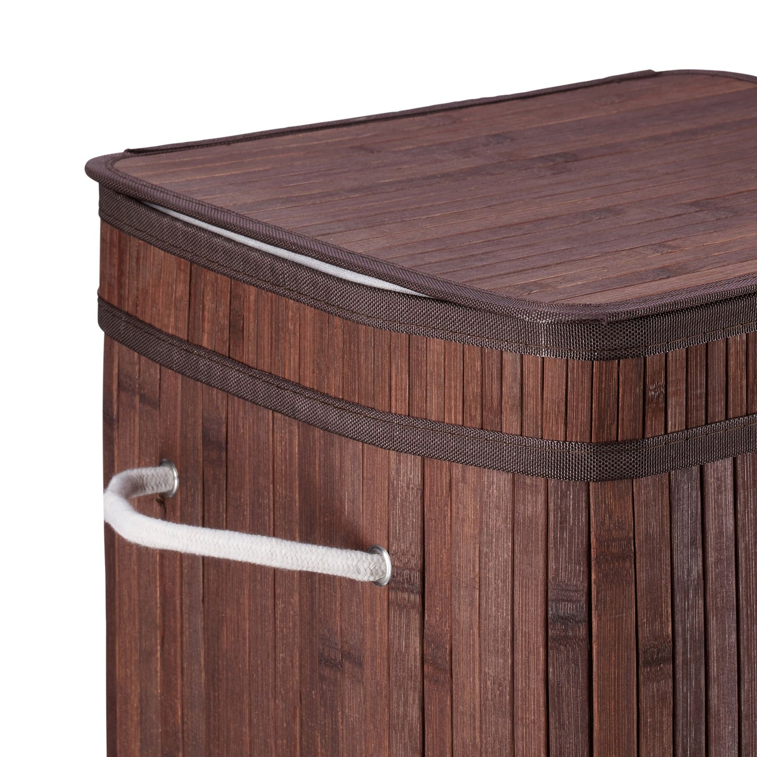 RelaxDays Foldable Bamboo Laundry Basket Bamboo Bathrooms