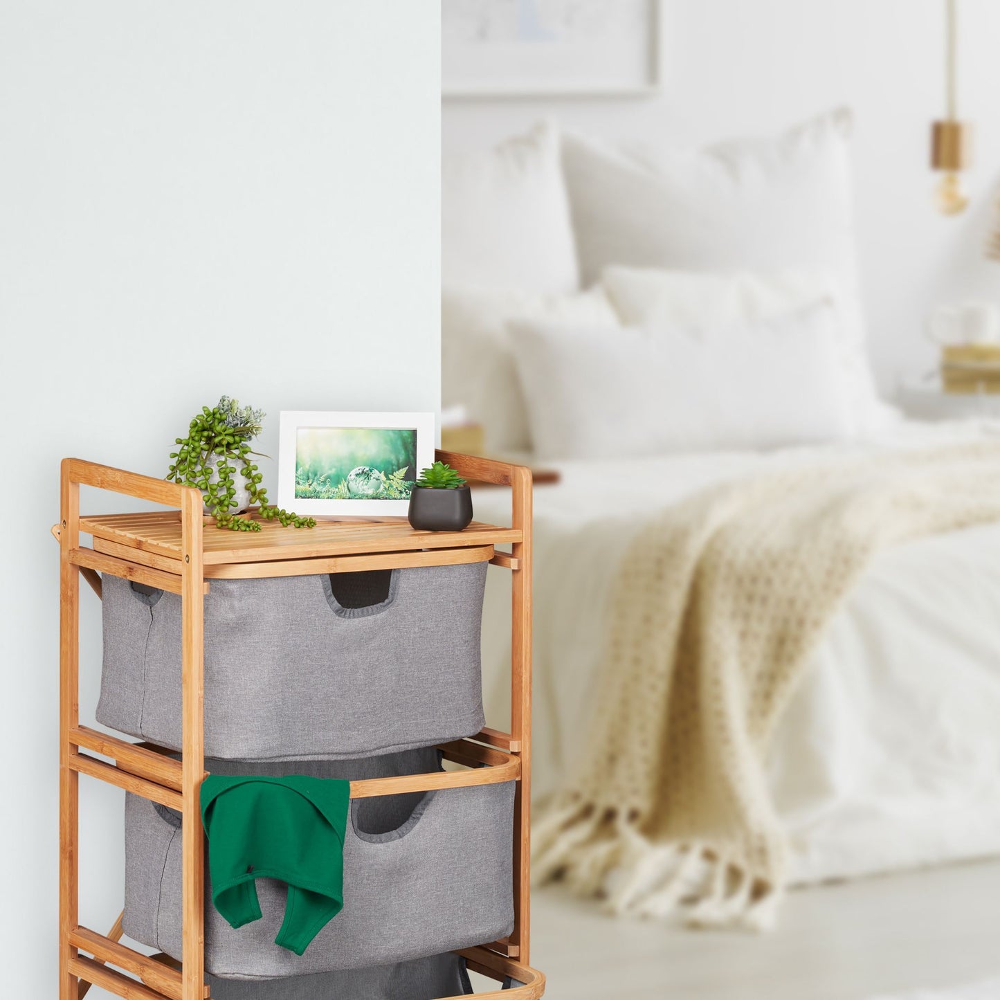 RelaxDays Bathroom Storage Unit With 3 Drawers Bamboo Bathrooms
