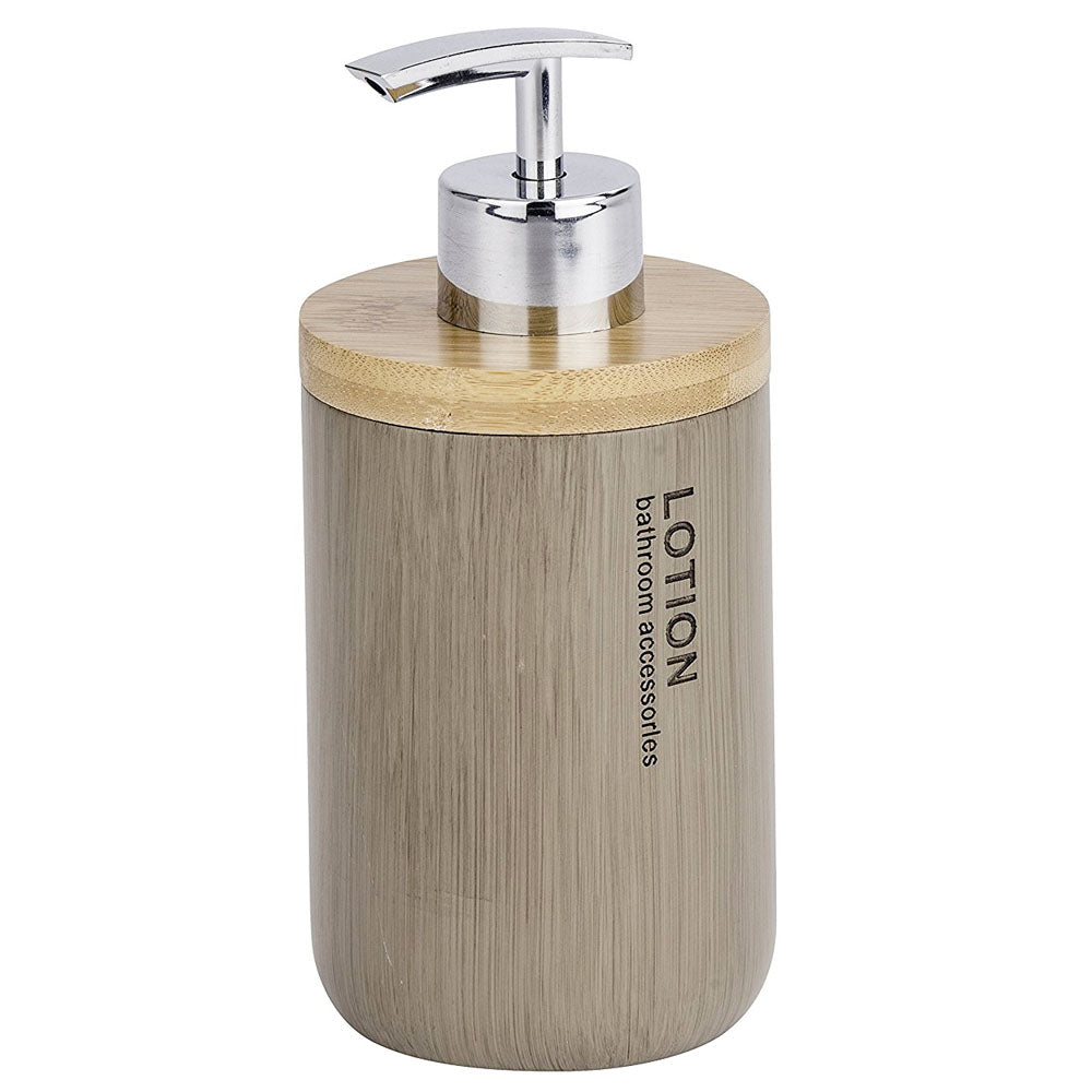 Wenko Palo Taupe Bamboo Soap Dispenser