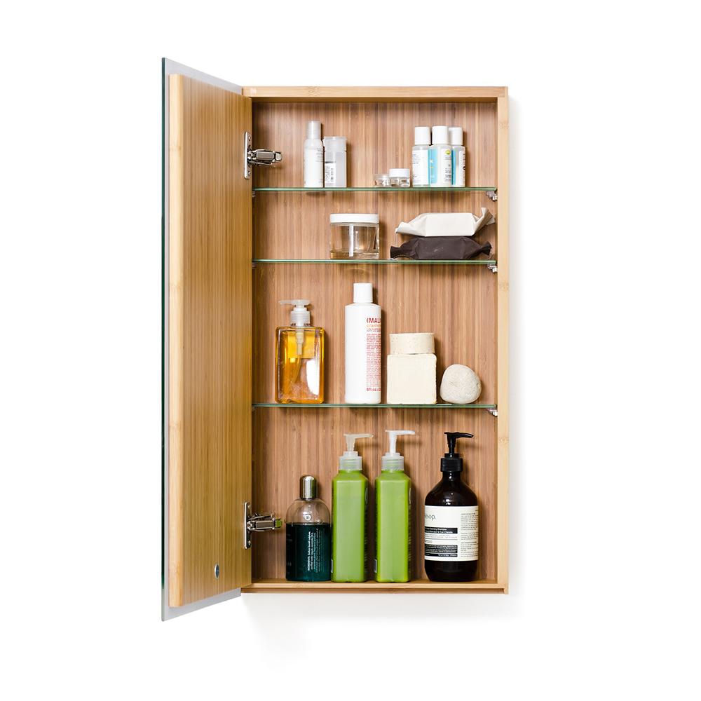 Arena Single Bathroom Mirror Cabinet 700 - Bamboo Bamboo Bathrooms