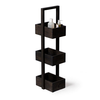 Bathroom Storage Caddy Mezza - Dark Oak Bamboo Bathrooms