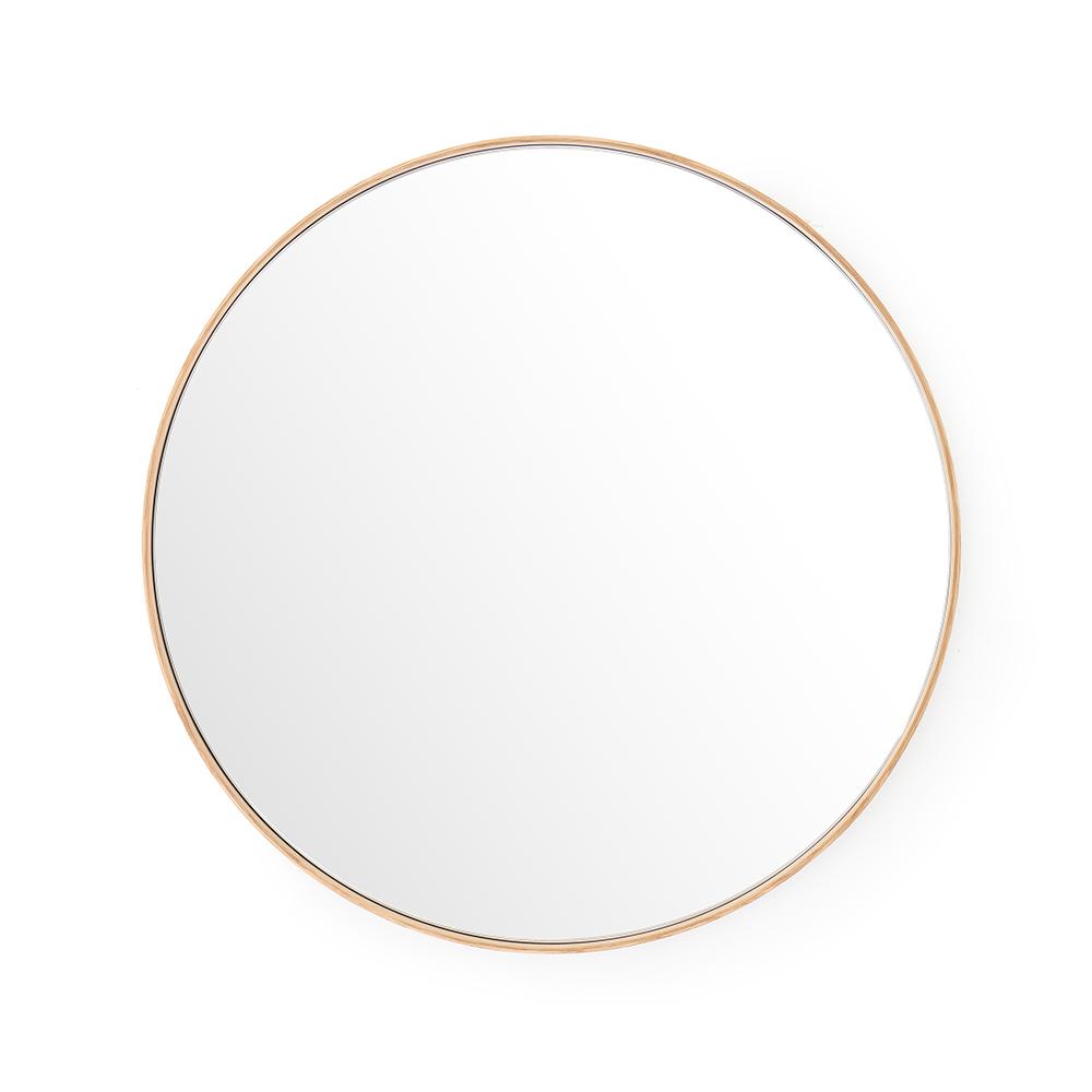 Glance Round Wall Mirror 660 - Natural Oak Bamboo Bathrooms