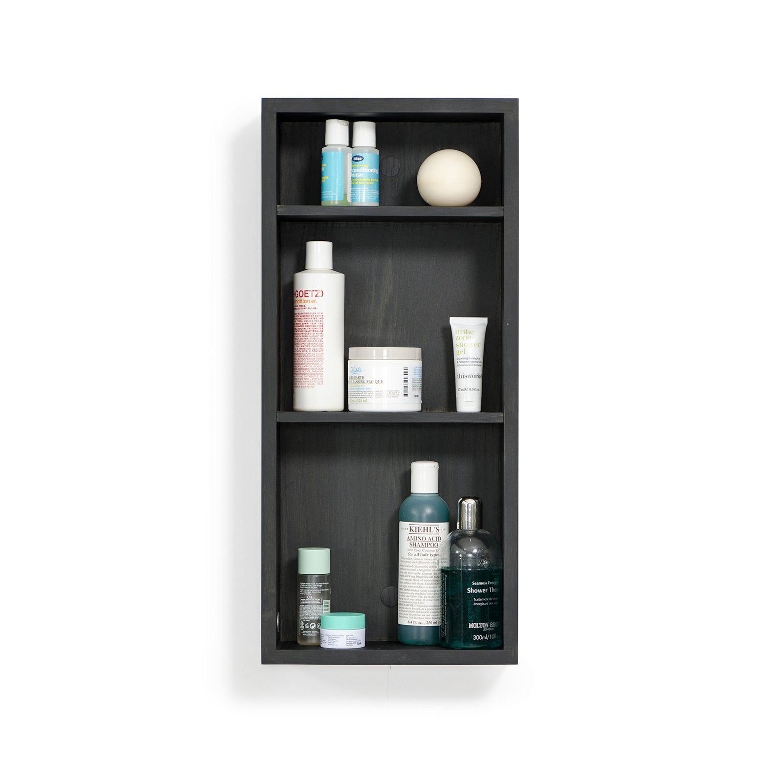 Slimline Box Shelf 550 - Dark Oak Bamboo Bathrooms